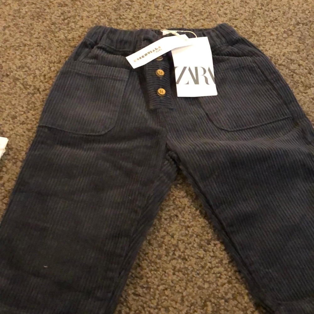 NWT corduroy gray pants toddler size 18-24 months